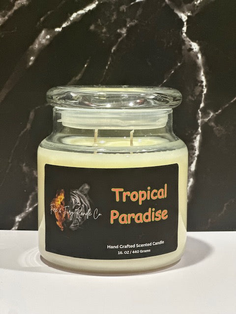 Tropical scented candle